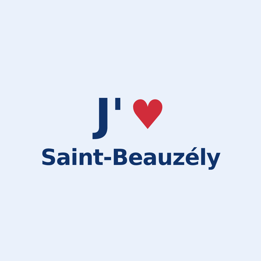 Sticker personnalisé Saint-Beauzély — design J'aime Saint-Beauzély