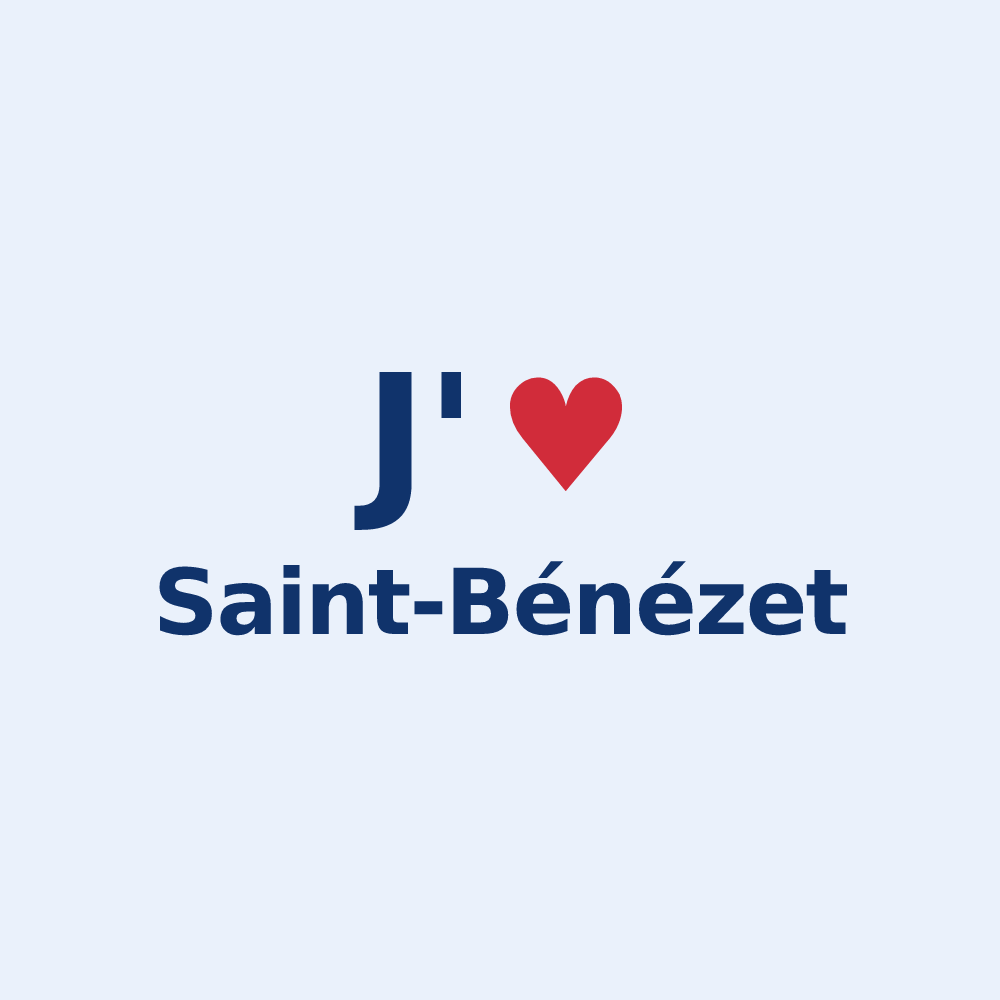 Sticker personnalisé Saint-Bénézet — design J'aime Saint-Bénézet