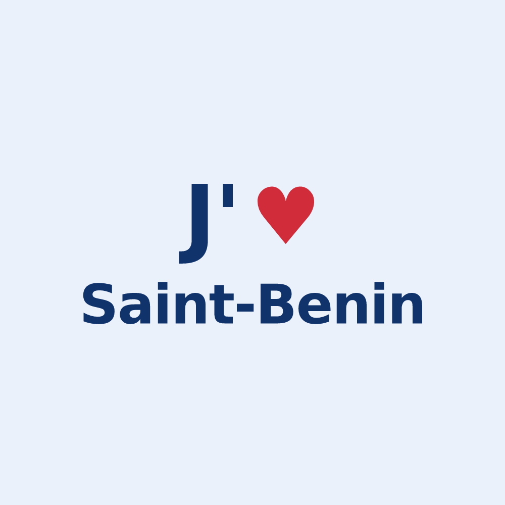 Sticker personnalisé Saint-Benin — design J'aime Saint-Benin