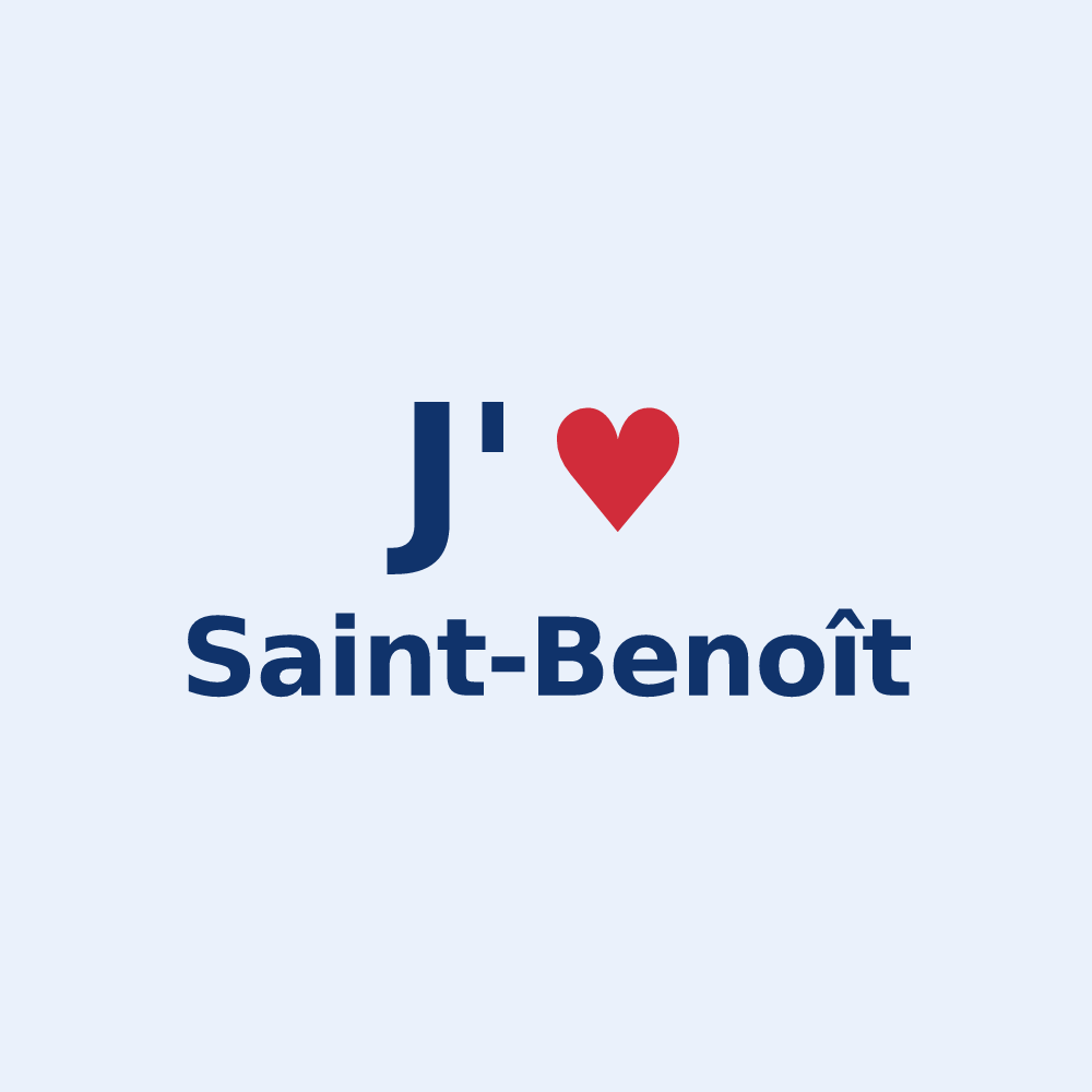 Sticker personnalisé Saint-Benoît — design J'aime Saint-Benoît