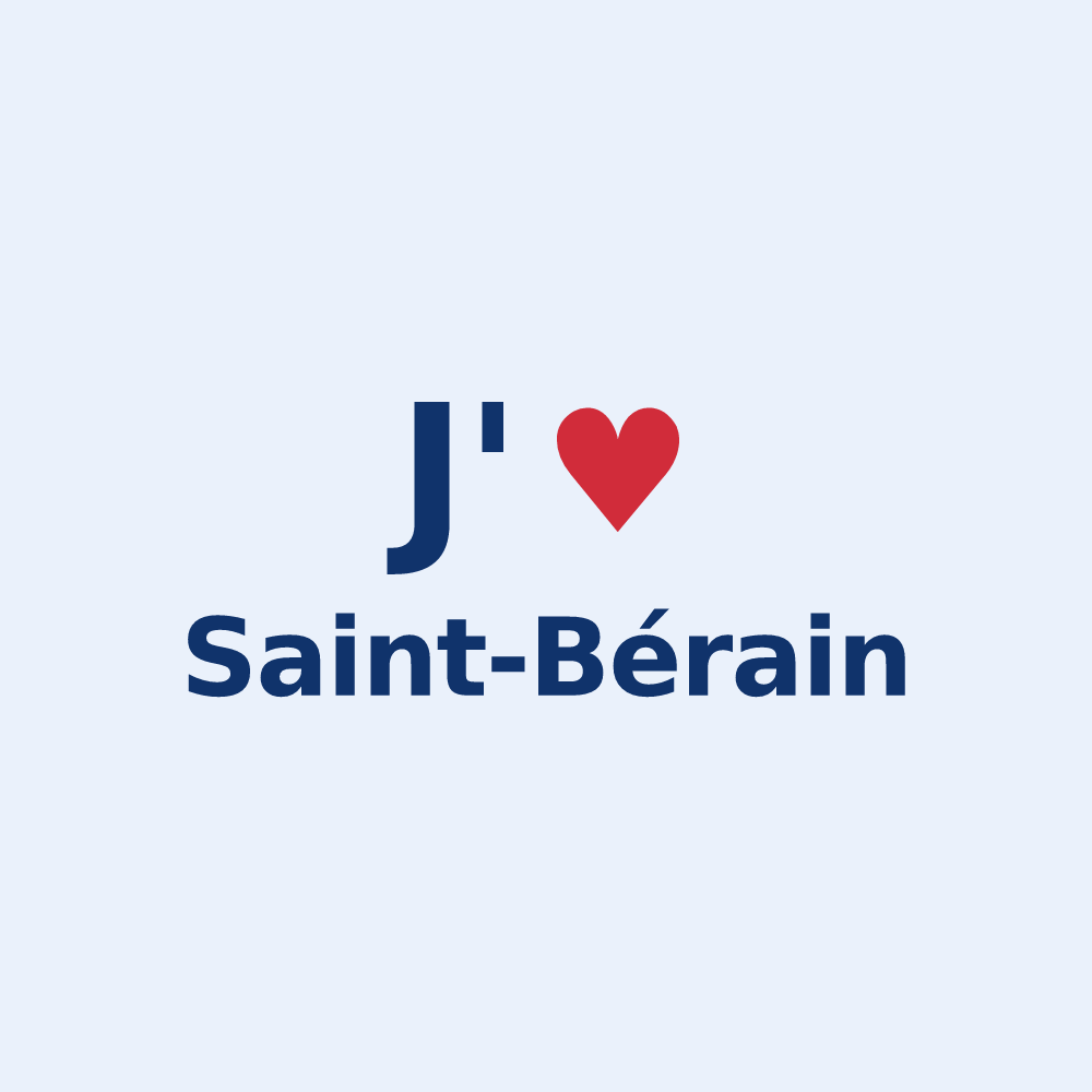 Sticker personnalisé Saint-Bérain — design J'aime Saint-Bérain