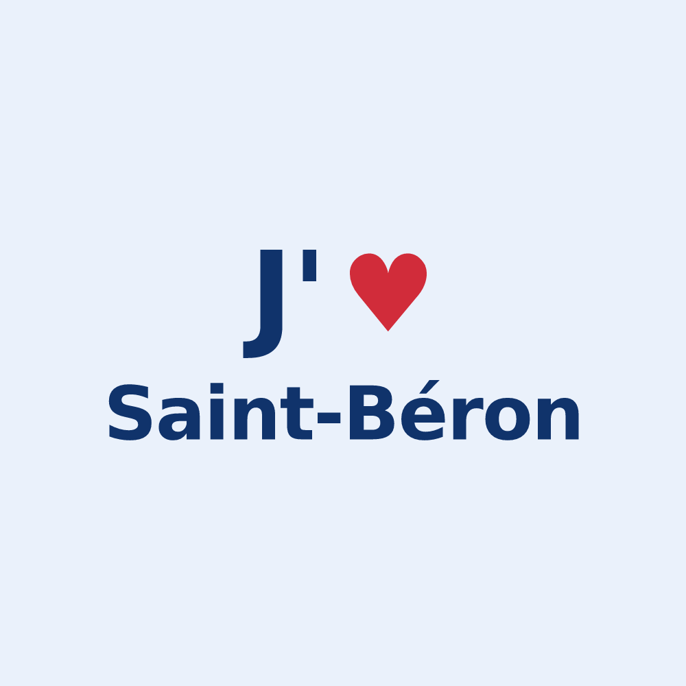 Sticker personnalisé Saint-Béron — design J'aime Saint-Béron