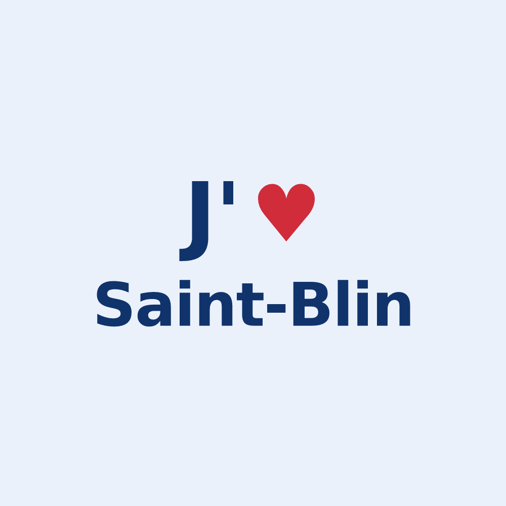 Sticker personnalisé Saint-Blin — design J'aime Saint-Blin