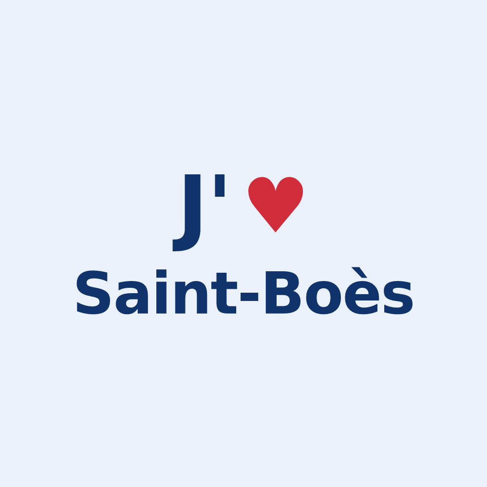 Sticker personnalisé Saint-Boès — design J'aime Saint-Boès