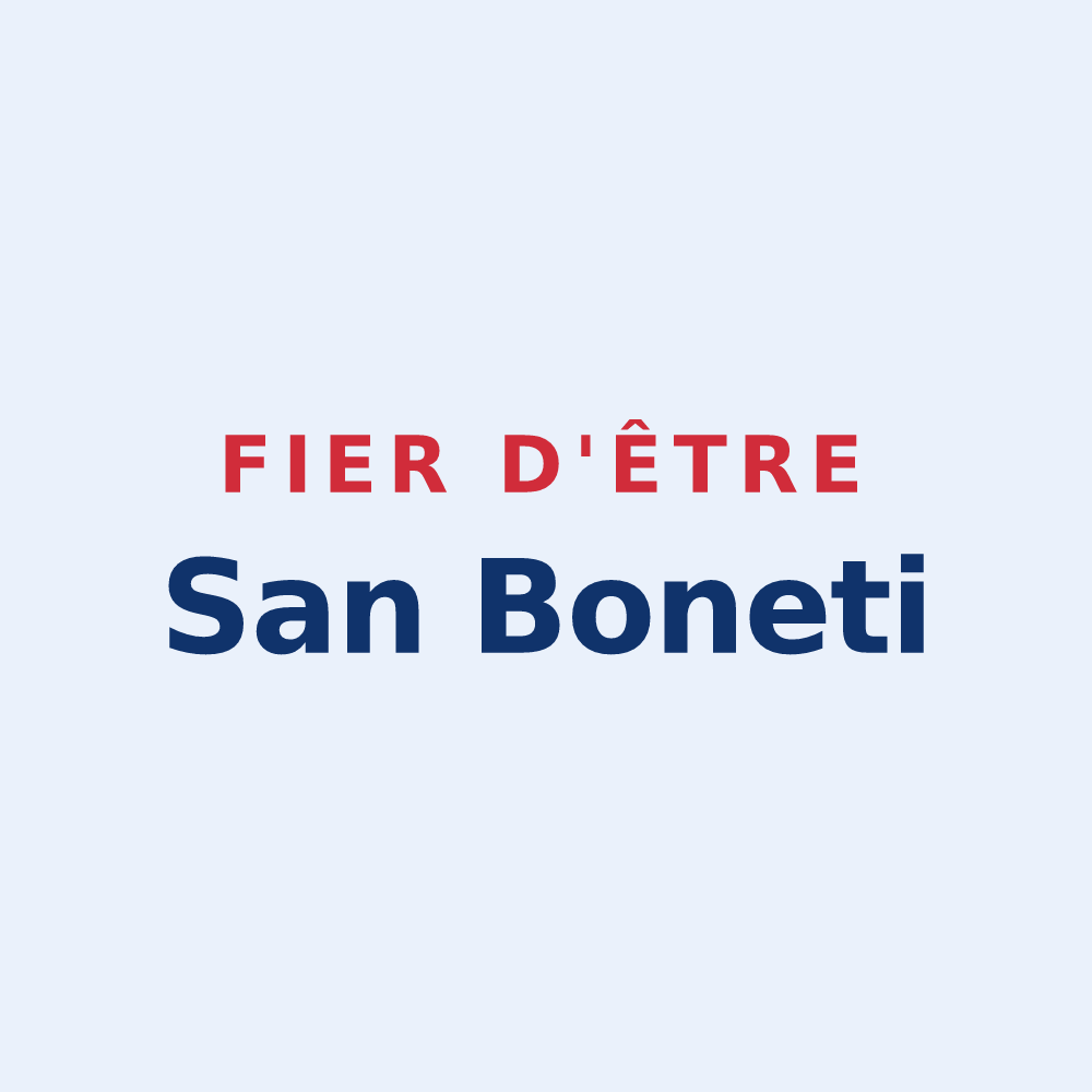 Sticker « Fier d'être San Boneti » — design pour Saint-Bonnet-des-Bruyères