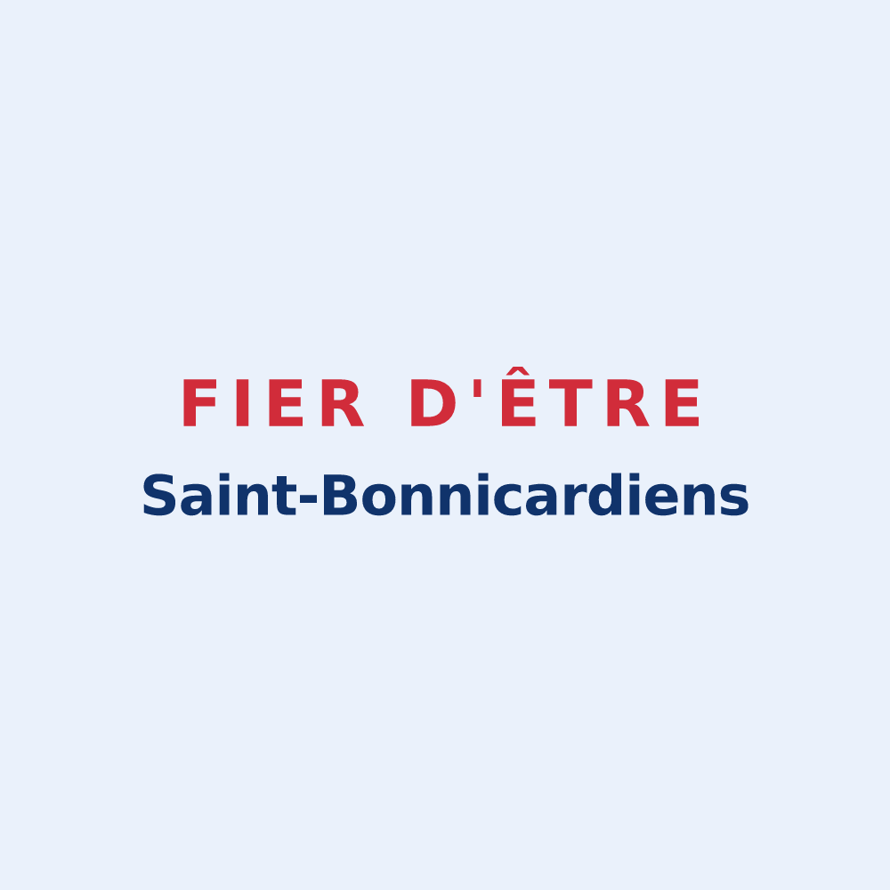 Sticker « Fier d'être Saint-Bonnicardiens » — design pour Saint-Bonnet-des-Quarts