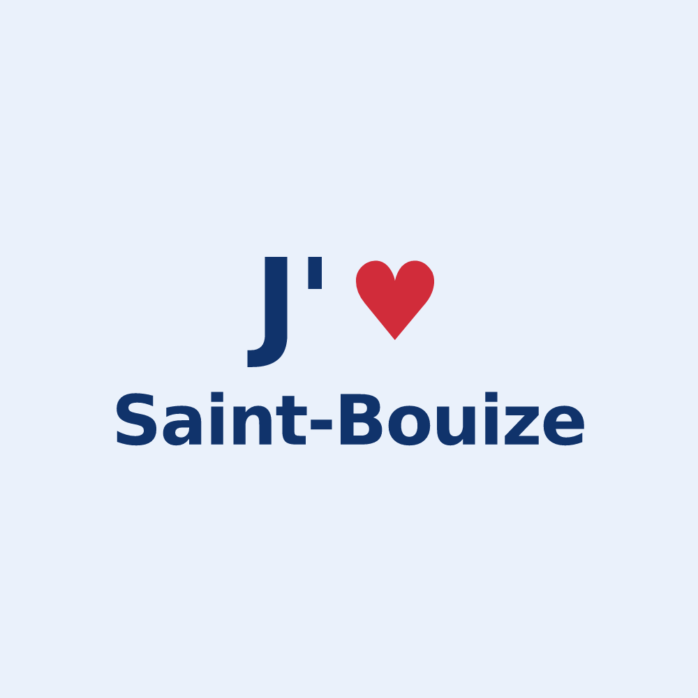 Sticker personnalisé Saint-Bouize — design J'aime Saint-Bouize