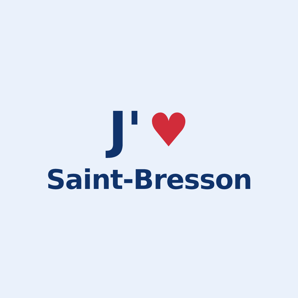 Sticker personnalisé Saint-Bresson — design J'aime Saint-Bresson