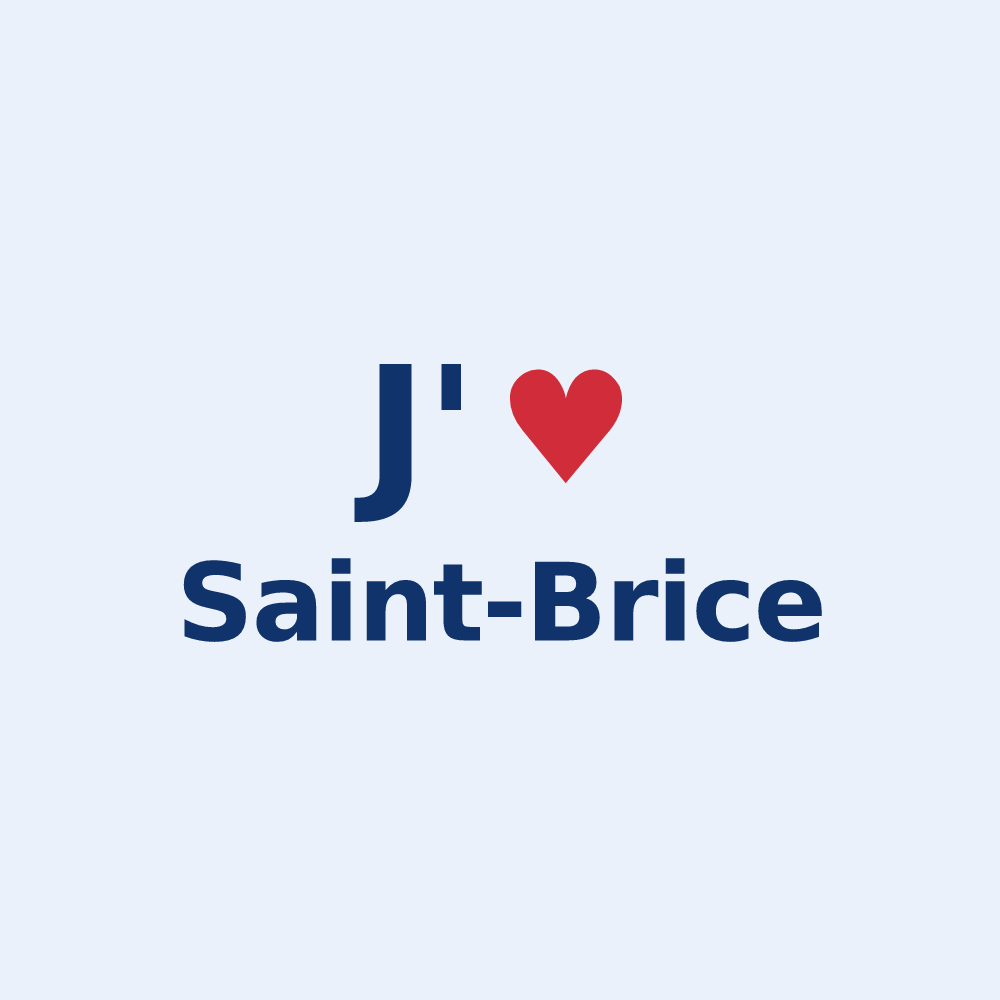 Sticker personnalisé Saint-Brice — design J'aime Saint-Brice