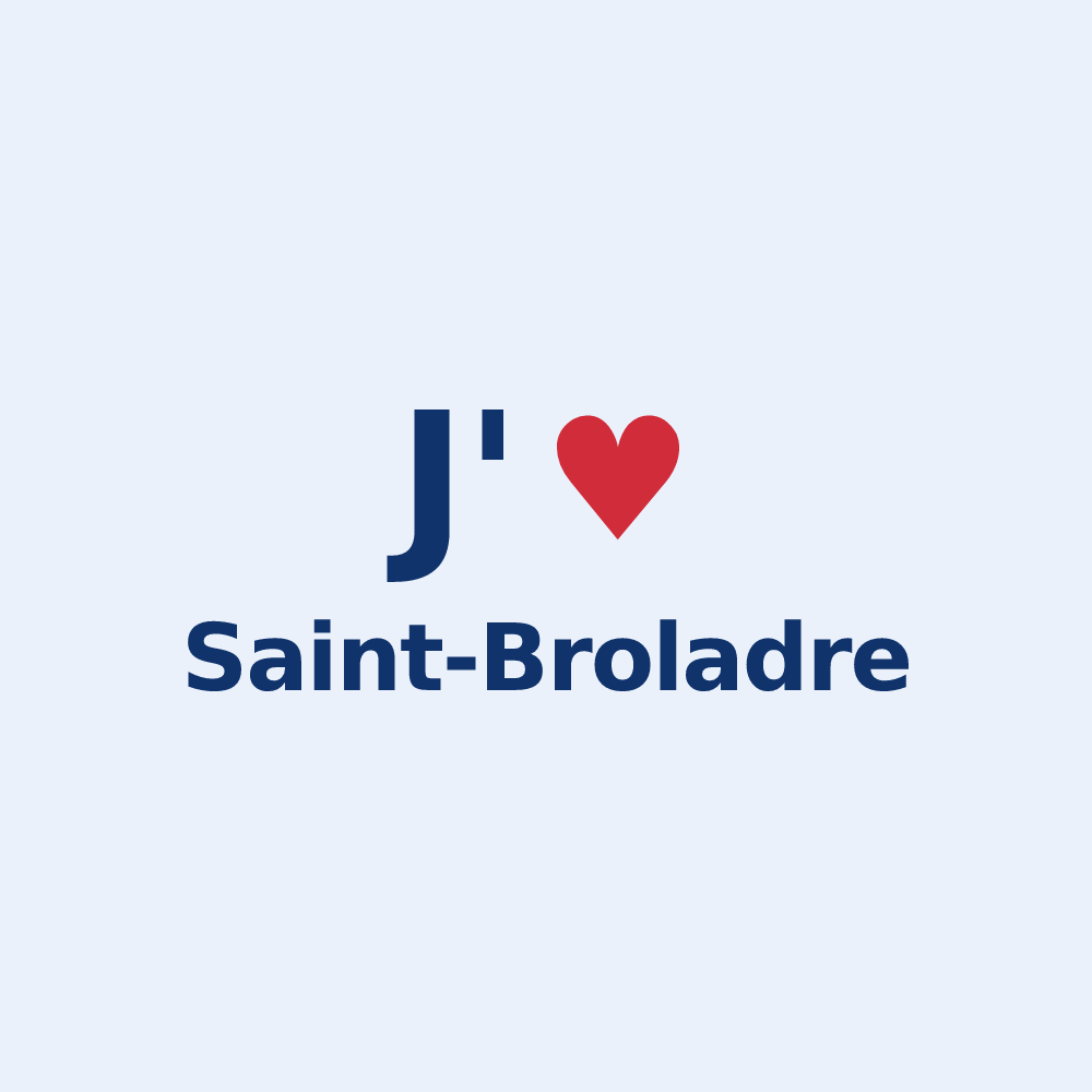 Sticker personnalisé Saint-Broladre — design J'aime Saint-Broladre