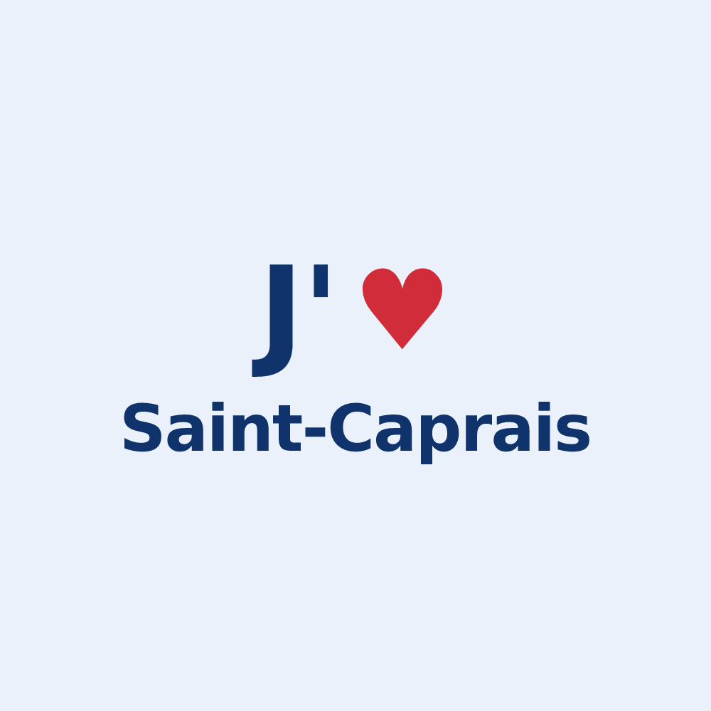 Sticker personnalisé Saint-Caprais — design J'aime Saint-Caprais