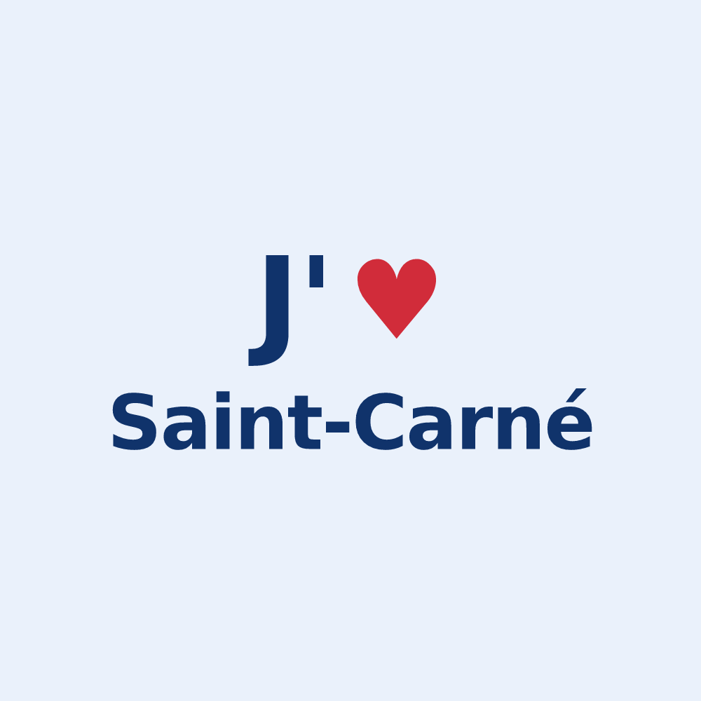 Sticker personnalisé Saint-Carné — design J'aime Saint-Carné
