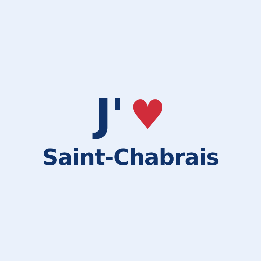 Sticker personnalisé Saint-Chabrais — design J'aime Saint-Chabrais