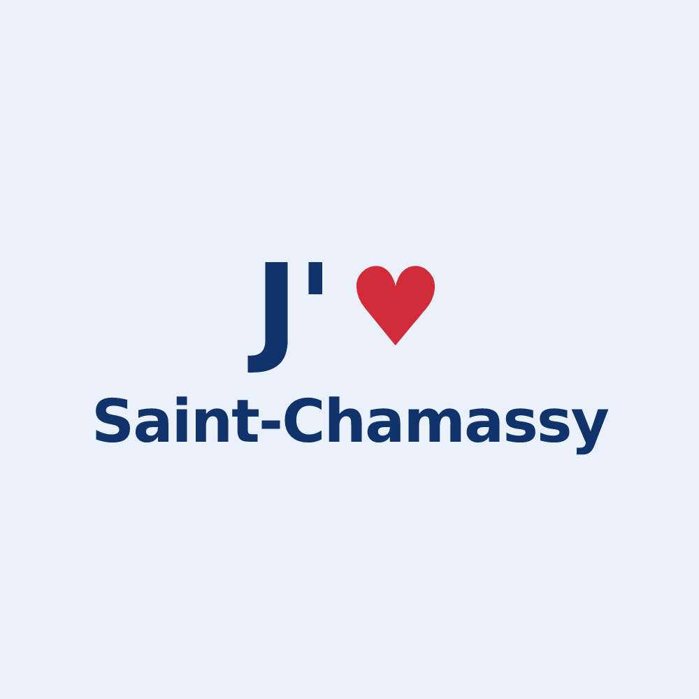 Sticker personnalisé Saint-Chamassy — design J'aime Saint-Chamassy