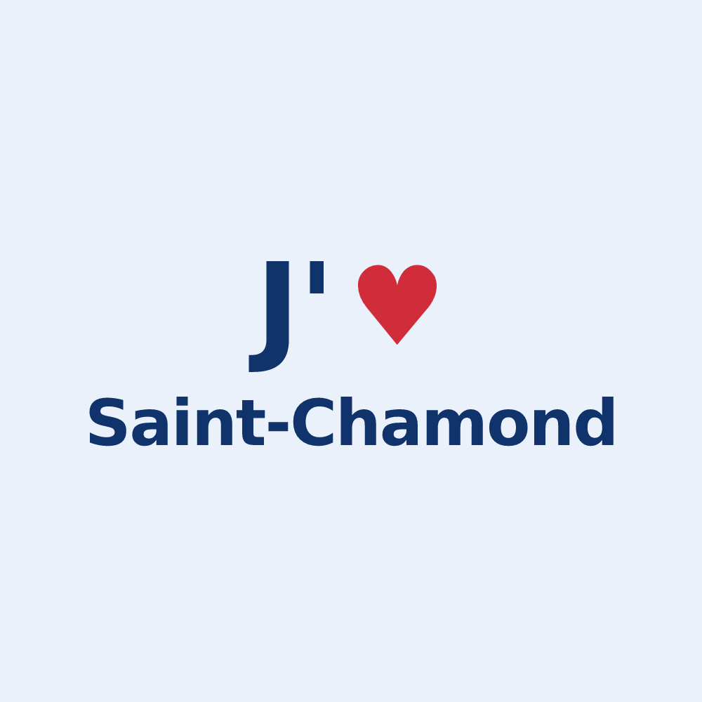 Sticker personnalisé Saint-Chamond — design J'aime Saint-Chamond