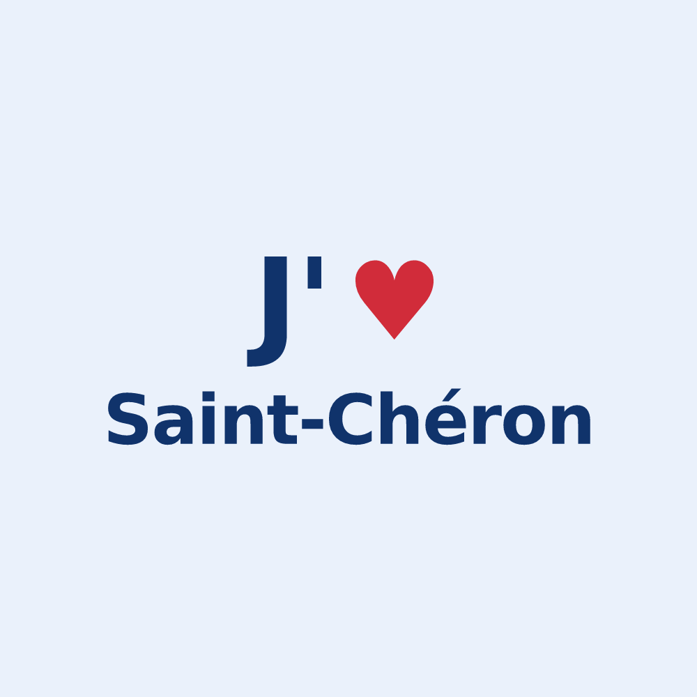 Sticker personnalisé Saint-Chéron — design J'aime Saint-Chéron