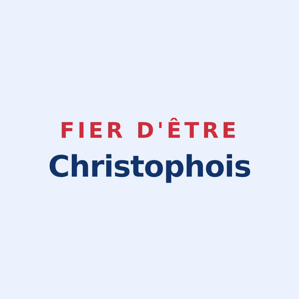 Sticker « Fier d'être Christophois » — design pour Saint-Christophe