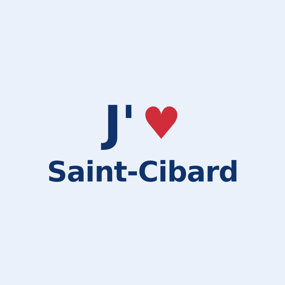 Sticker personnalisé Saint-Cibard — design J'aime Saint-Cibard