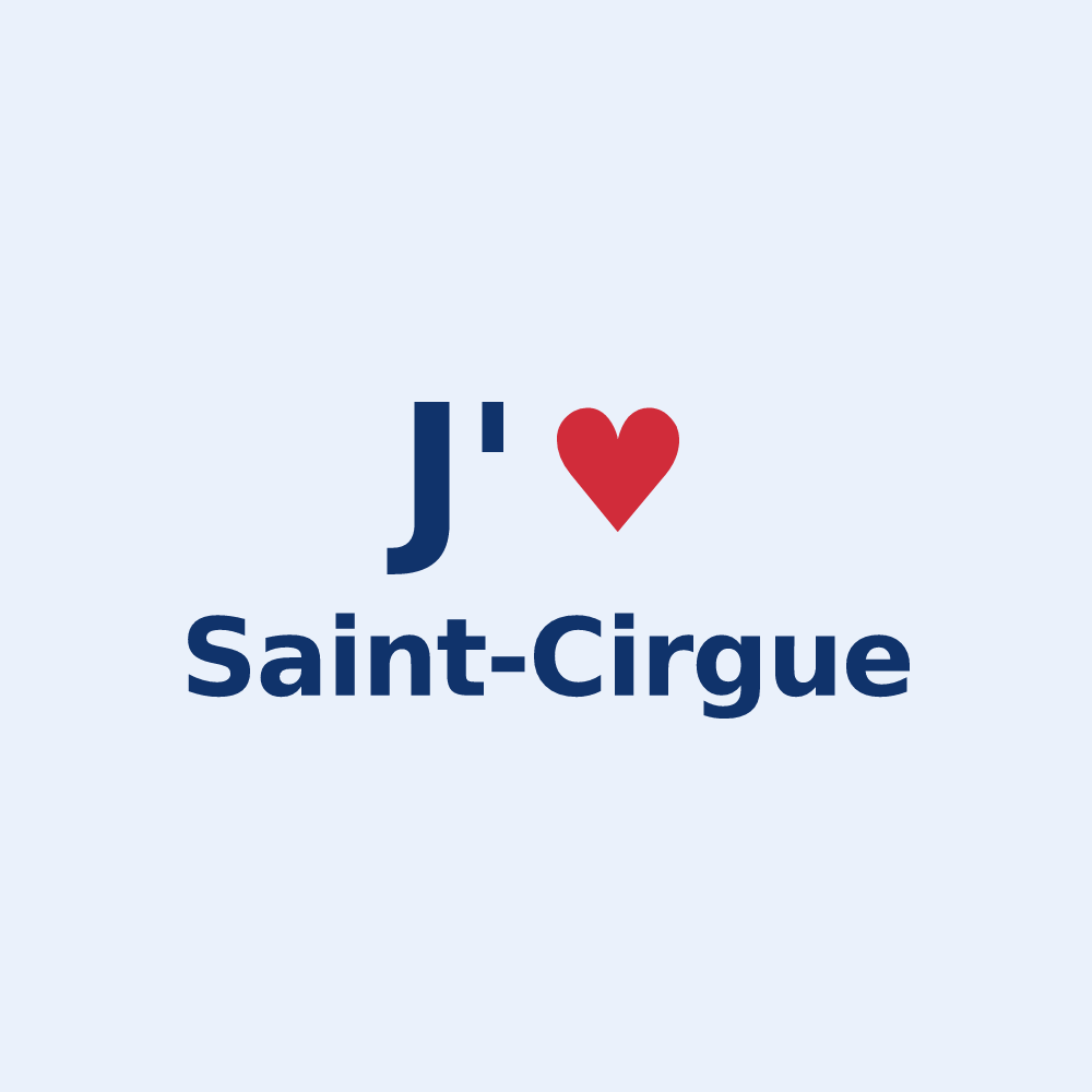 Sticker personnalisé Saint-Cirgue — design J'aime Saint-Cirgue