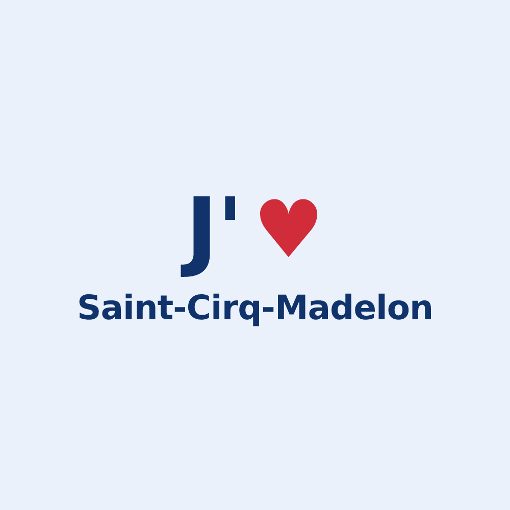 Sticker personnalisé Saint-Cirq-Madelon — design J'aime Saint-Cirq-Madelon