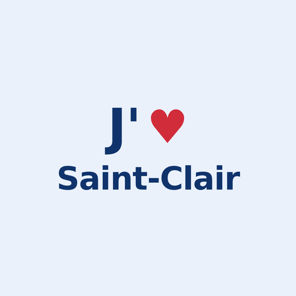 Sticker personnalisé Saint-Clair — design J'aime Saint-Clair