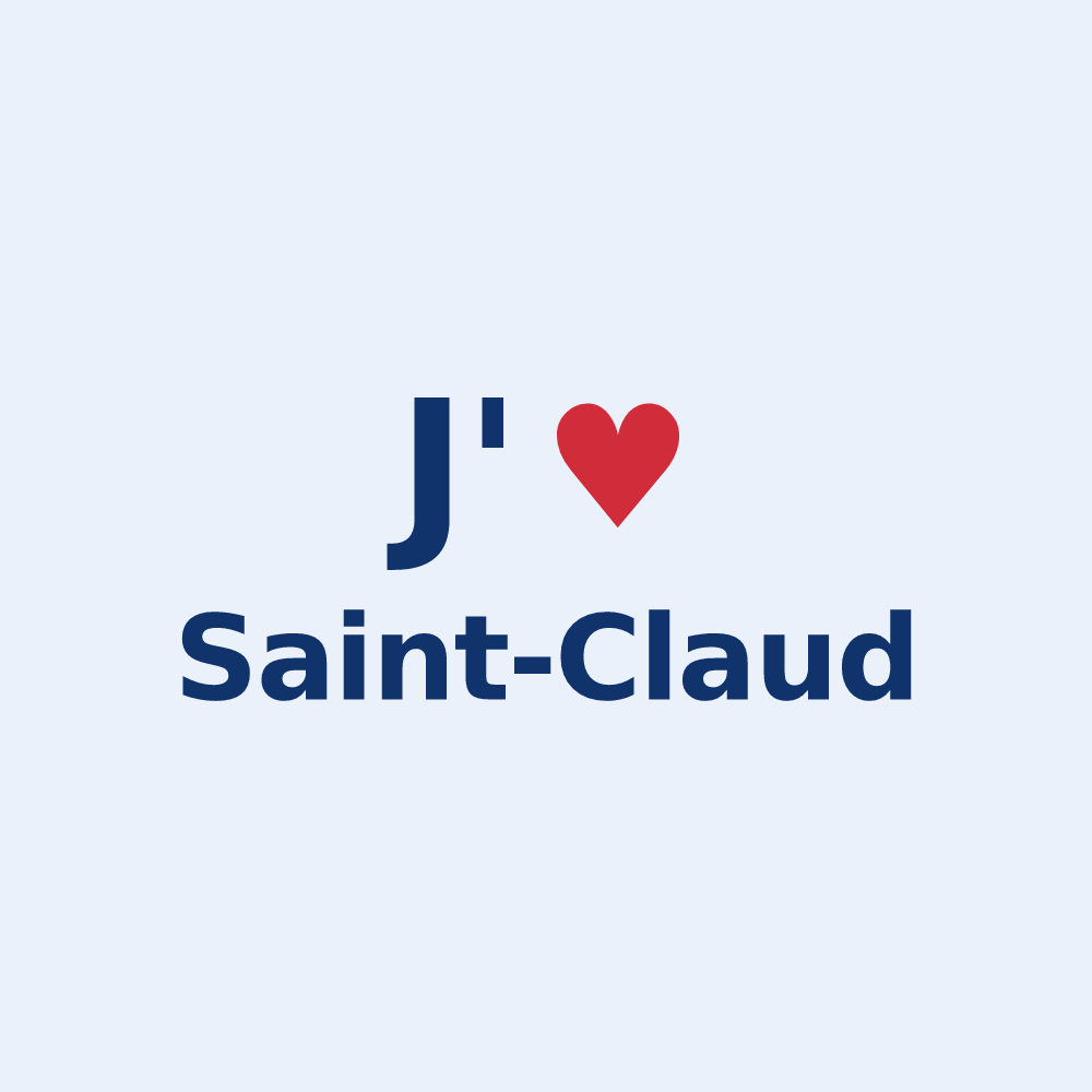 Sticker personnalisé Saint-Claud — design J'aime Saint-Claud