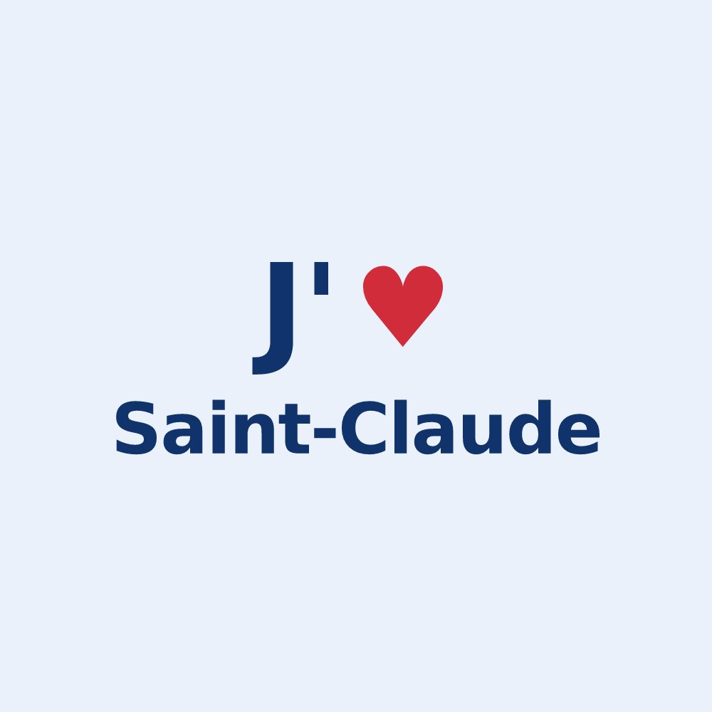 Sticker personnalisé Saint-Claude — design J'aime Saint-Claude