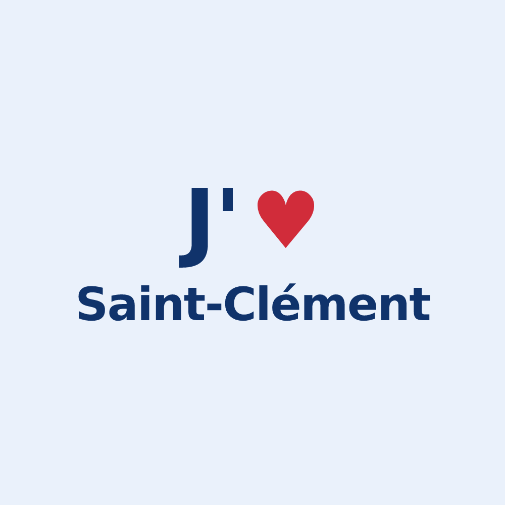 Sticker personnalisé Saint-Clément — design J'aime Saint-Clément