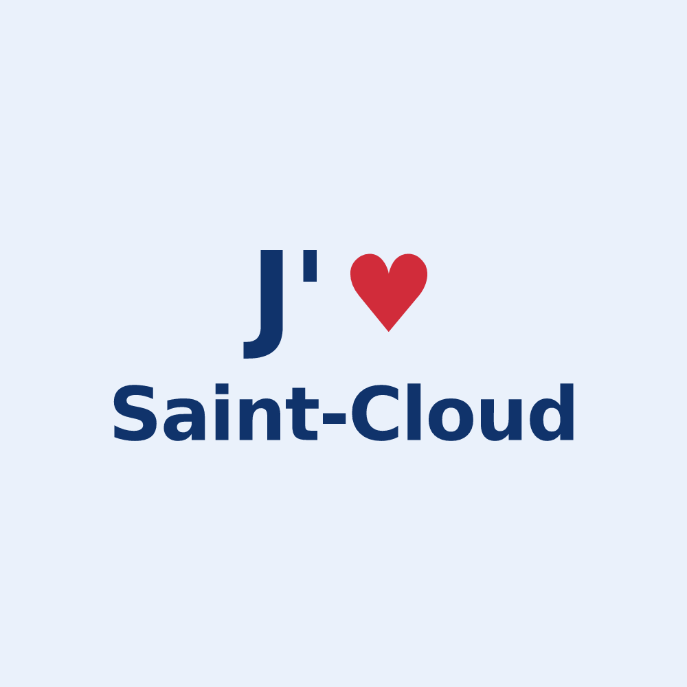 Sticker personnalisé Saint-Cloud — design J'aime Saint-Cloud
