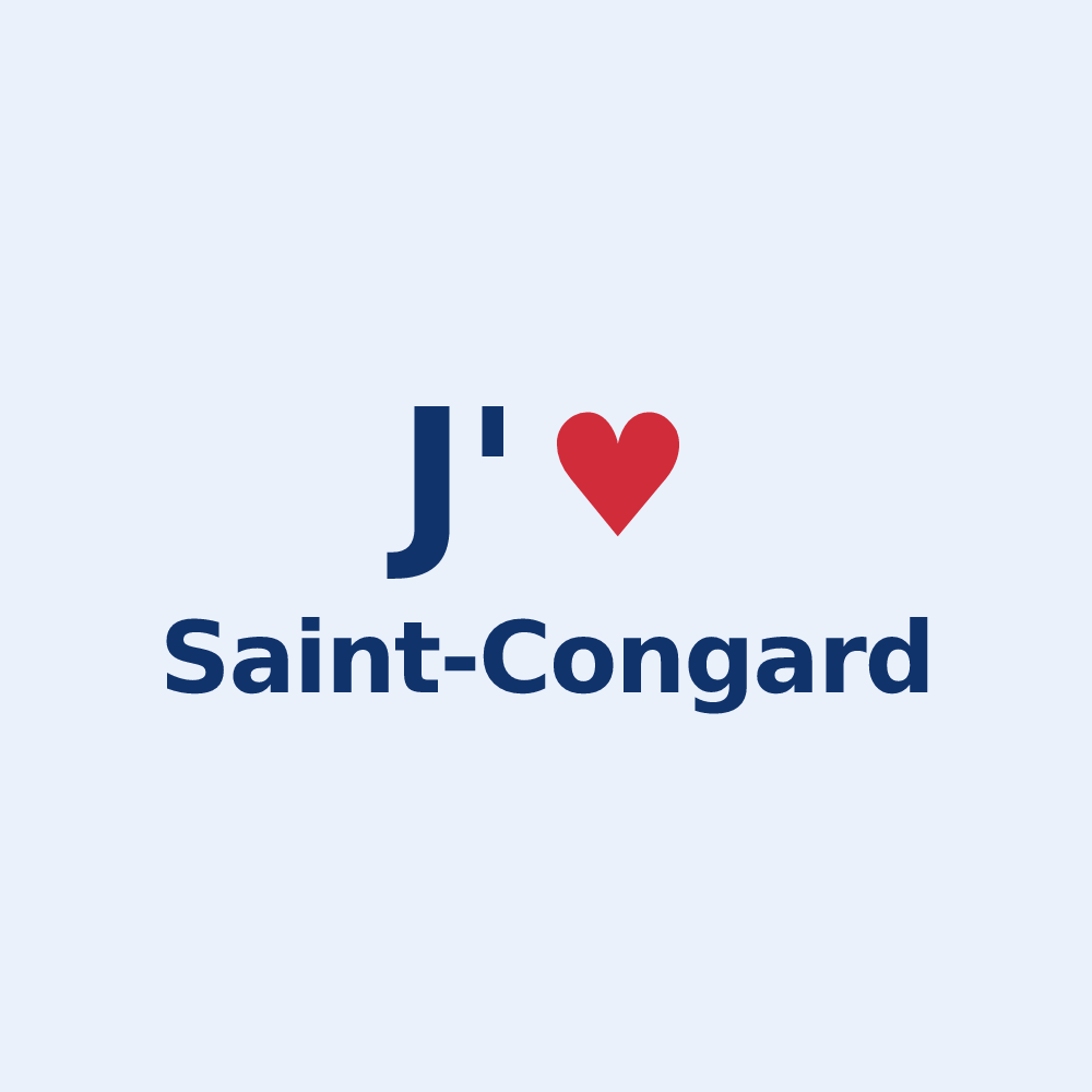Sticker personnalisé Saint-Congard — design J'aime Saint-Congard