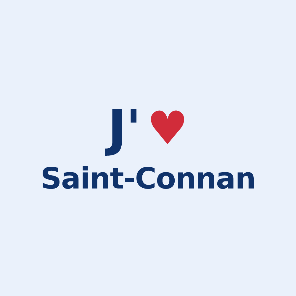 Sticker personnalisé Saint-Connan — design J'aime Saint-Connan