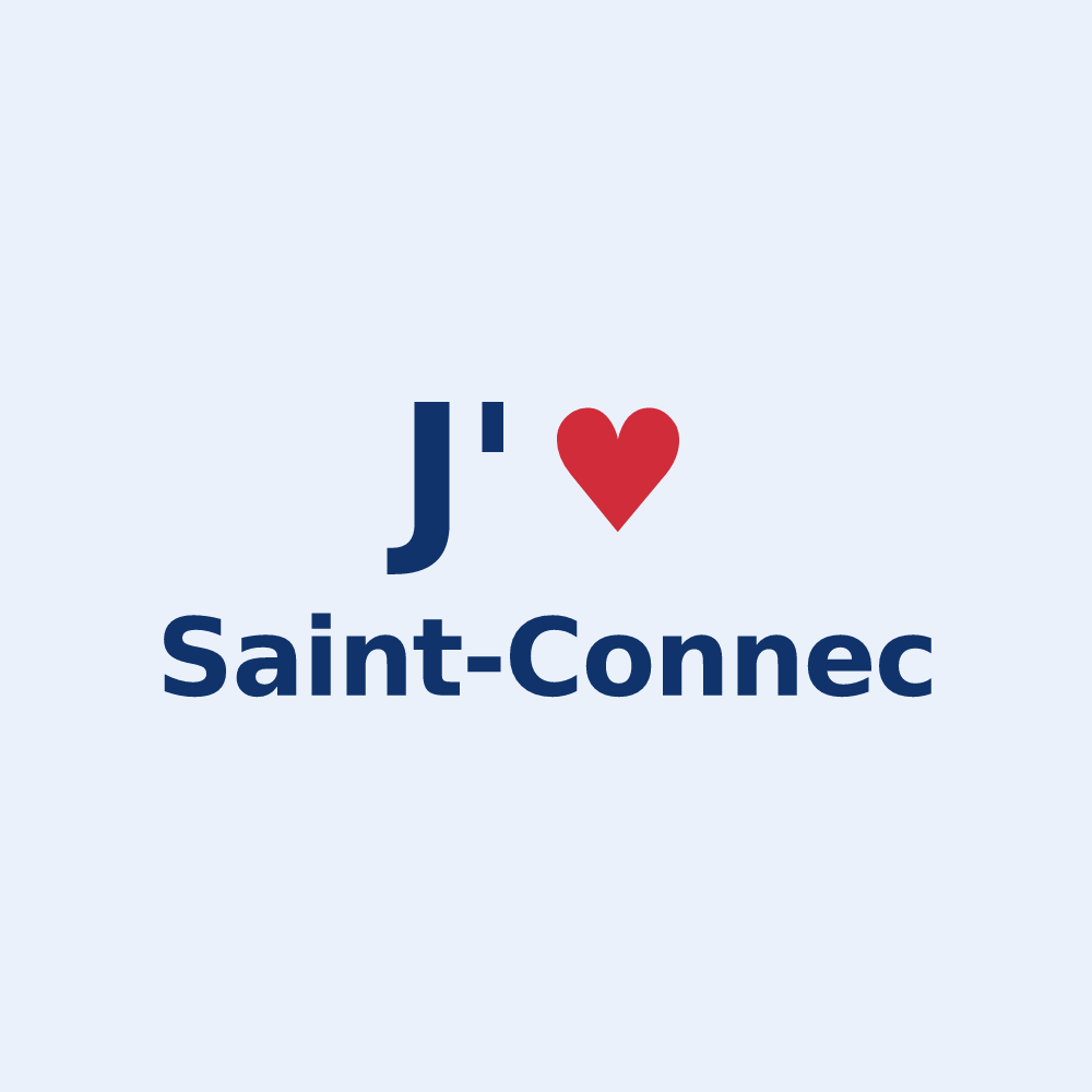 Sticker personnalisé Saint-Connec — design J'aime Saint-Connec
