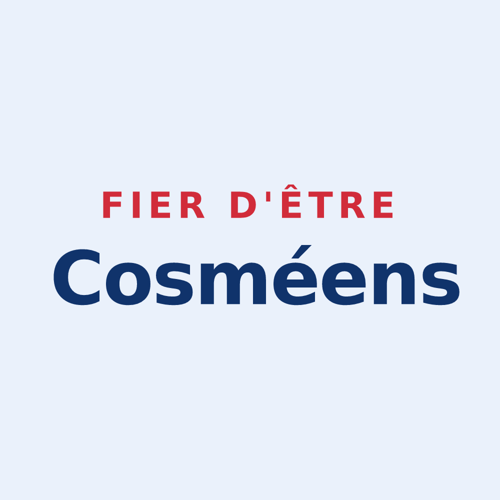 Sticker « Fier d'être Cosméens » — design pour Saint-Cosme-en-Vairais