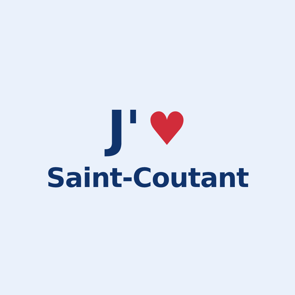 Sticker personnalisé Saint-Coutant — design J'aime Saint-Coutant