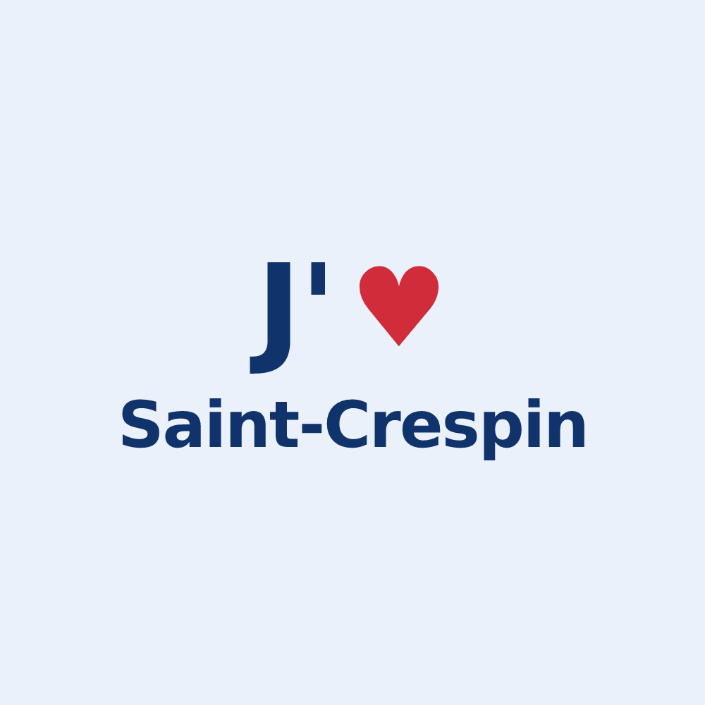 Sticker personnalisé Saint-Crespin — design J'aime Saint-Crespin