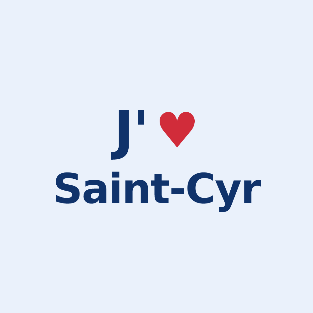 Sticker personnalisé Saint-Cyr — design J'aime Saint-Cyr