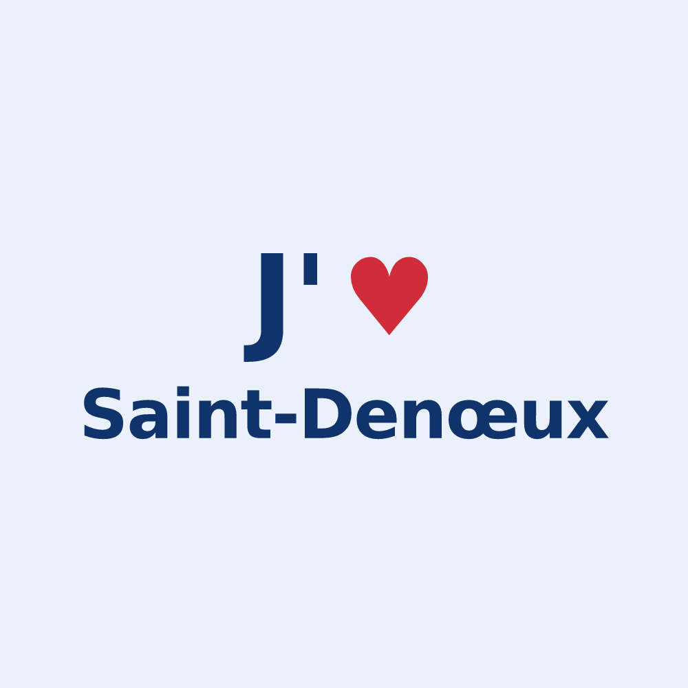 Sticker personnalisé Saint-Denœux — design J'aime Saint-Denœux