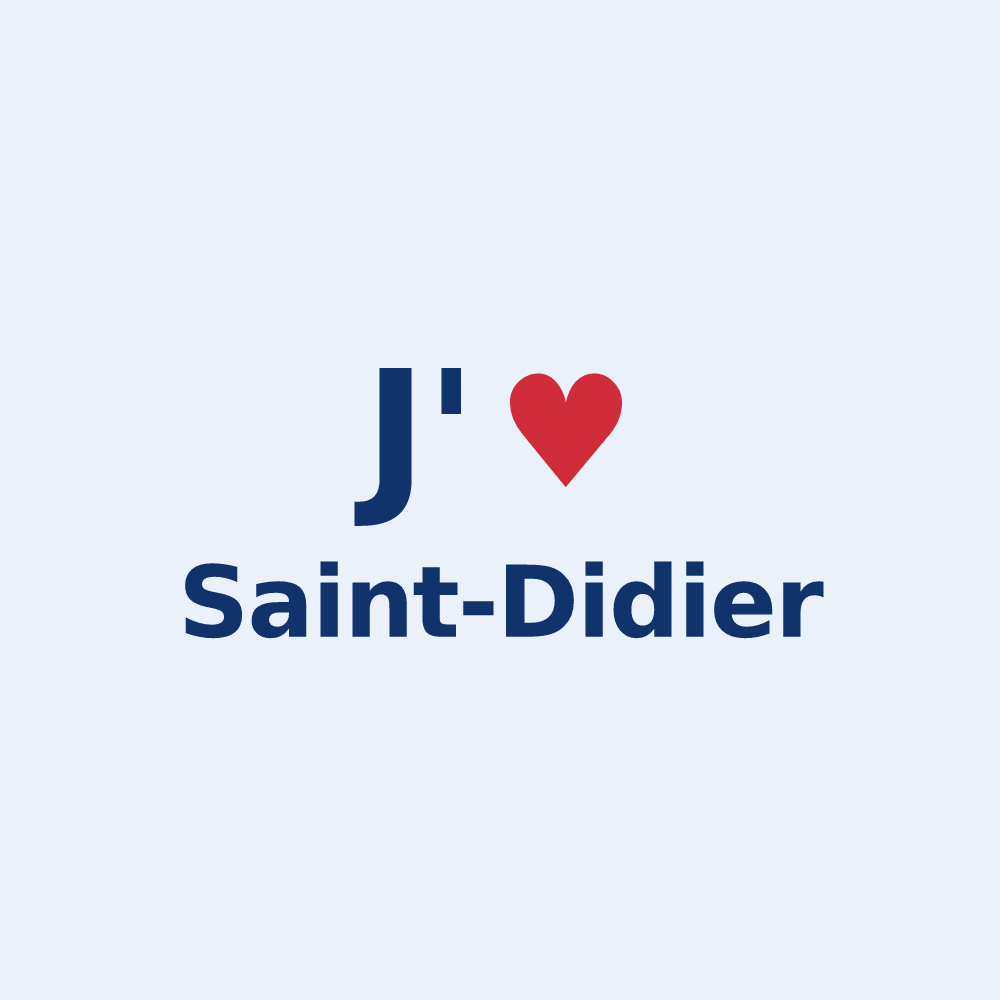 Sticker personnalisé Saint-Didier — design J'aime Saint-Didier
