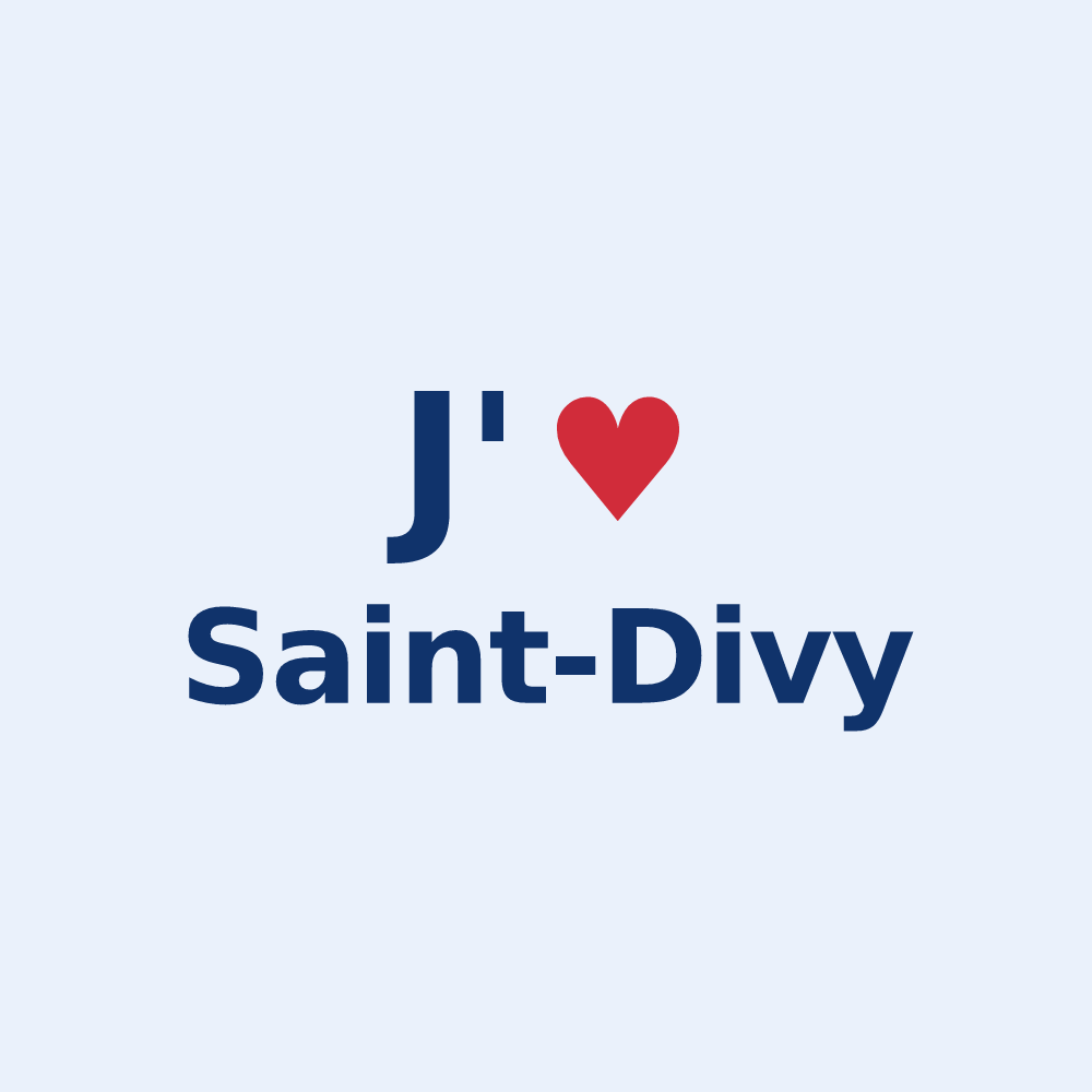 Sticker personnalisé Saint-Divy — design « J'aime Saint-Divy » imprimé sur le sticker