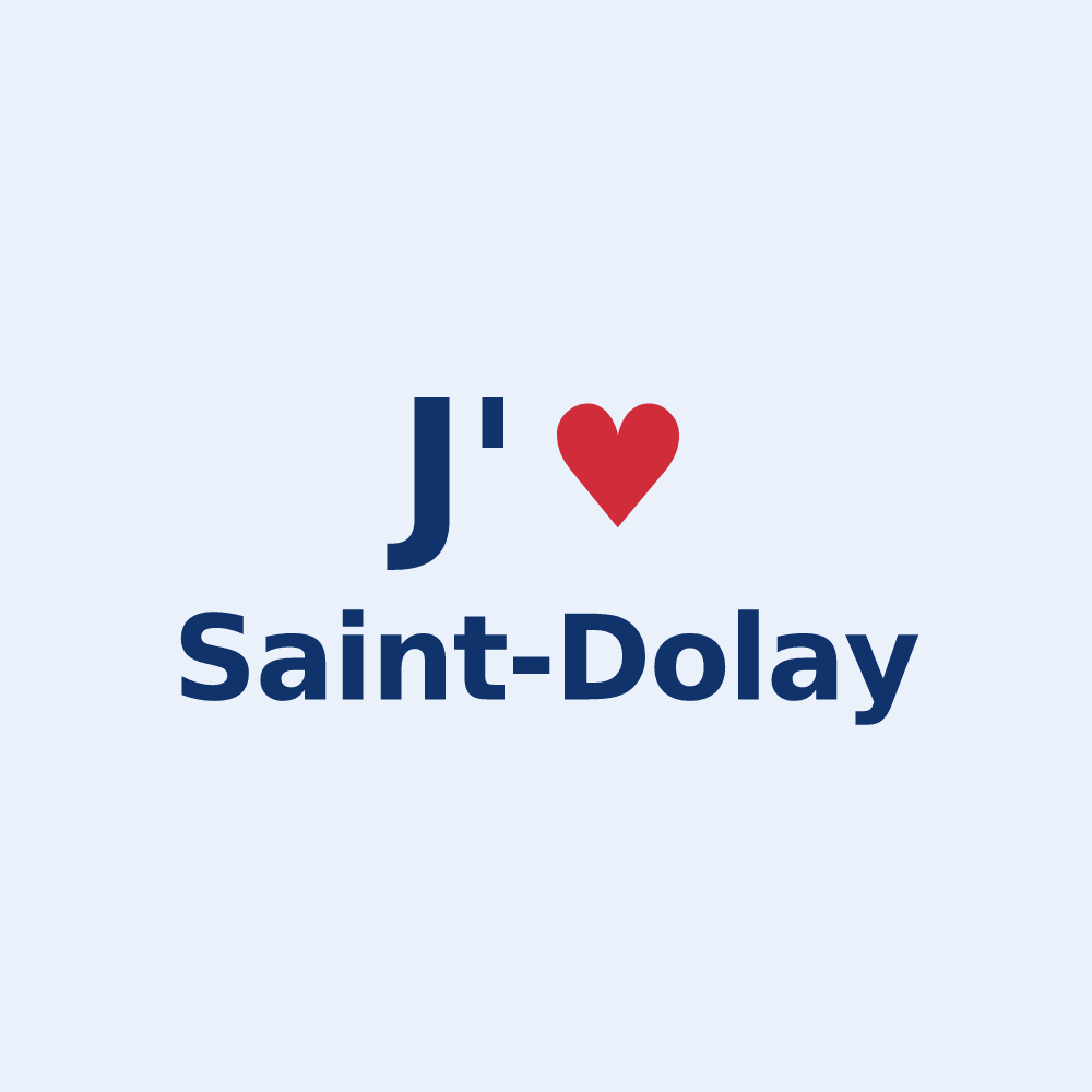 Sticker personnalisé Saint-Dolay — design J'aime Saint-Dolay