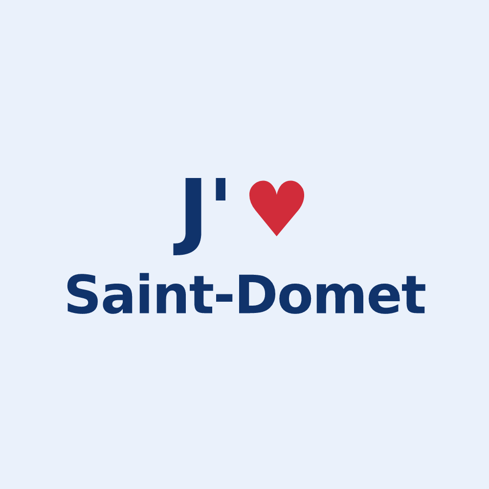 Sticker personnalisé Saint-Domet — design J'aime Saint-Domet