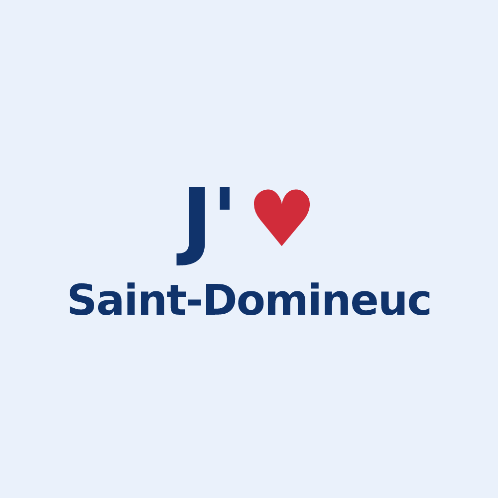 Sticker personnalisé Saint-Domineuc — design J'aime Saint-Domineuc