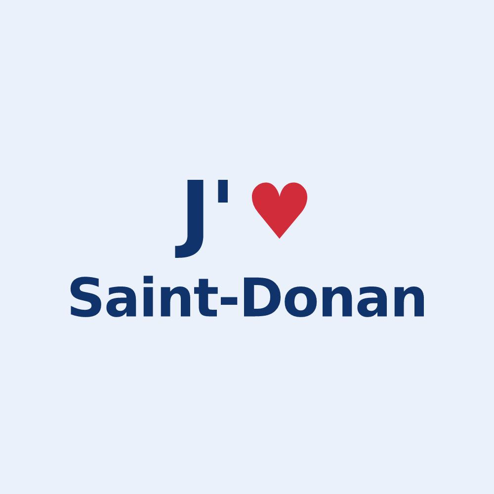 Sticker personnalisé Saint-Donan — design J'aime Saint-Donan