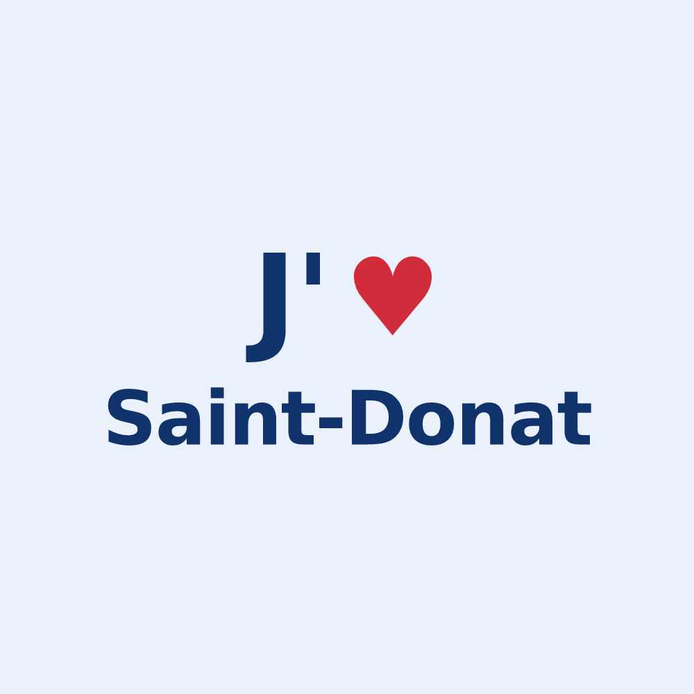 Sticker personnalisé Saint-Donat — design J'aime Saint-Donat