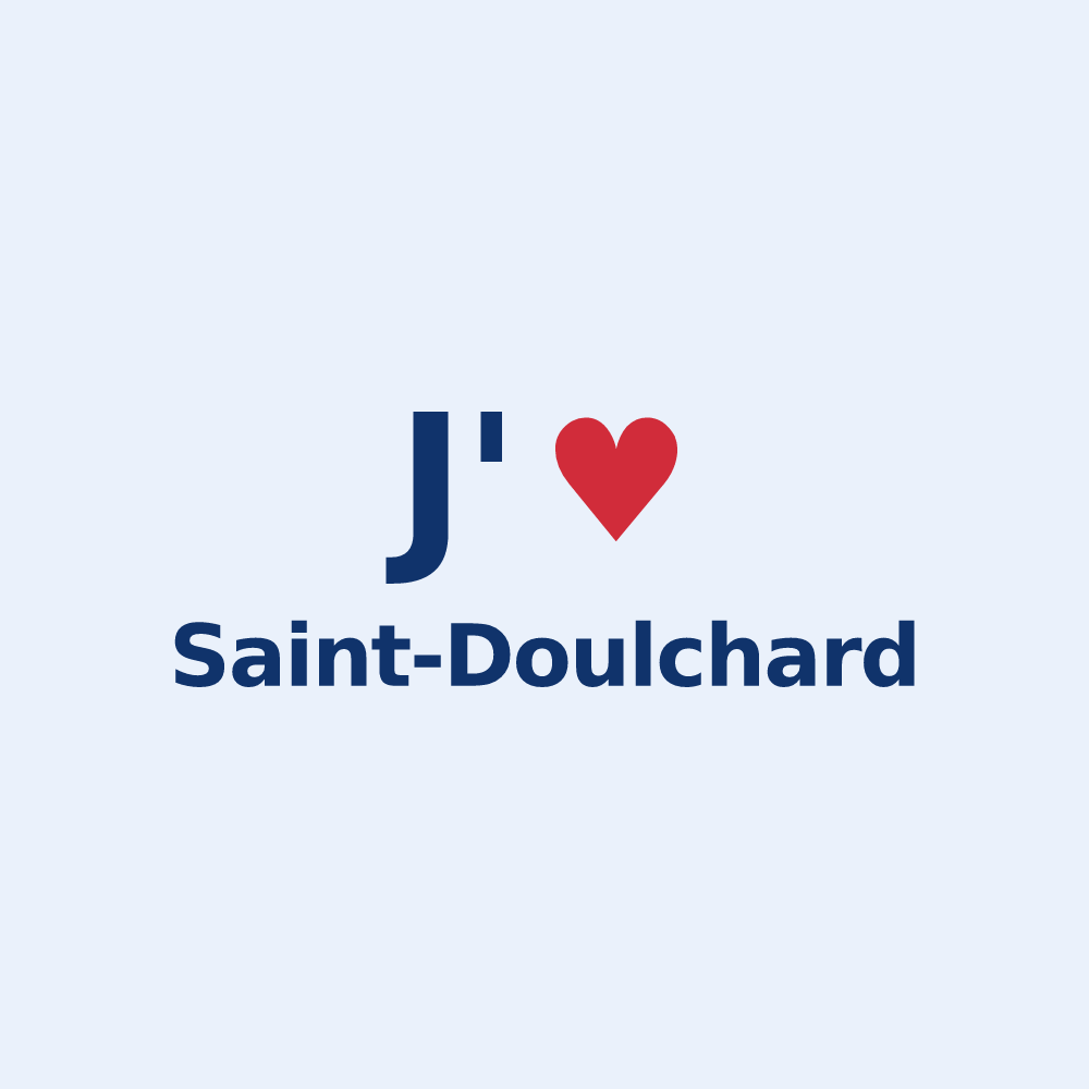Sticker personnalisé Saint-Doulchard — design J'aime Saint-Doulchard