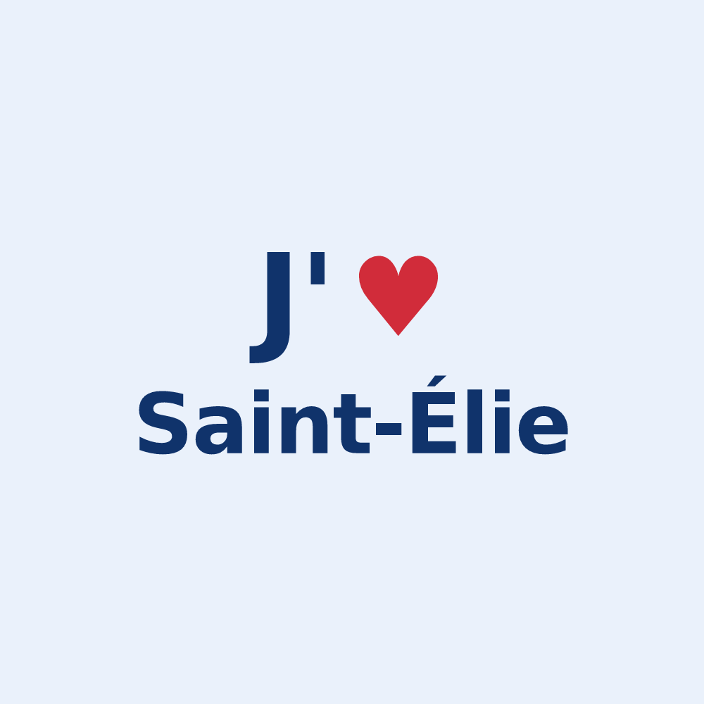 Sticker personnalisé Saint-Élie — design J'aime Saint-Élie