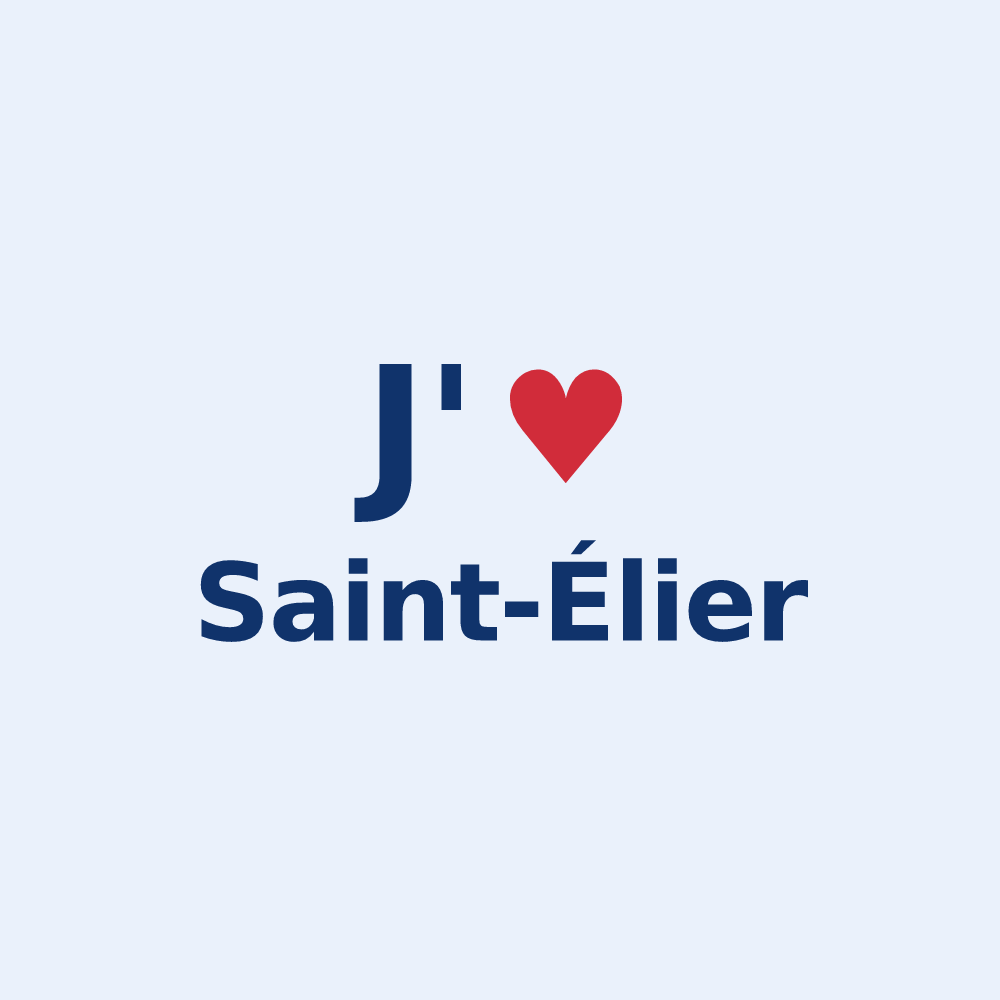 Sticker personnalisé Saint-Élier — design J'aime Saint-Élier