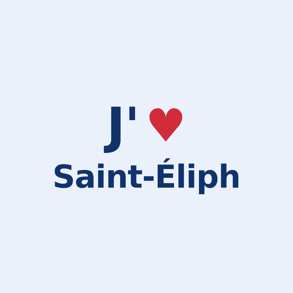 Sticker personnalisé Saint-Éliph — design J'aime Saint-Éliph