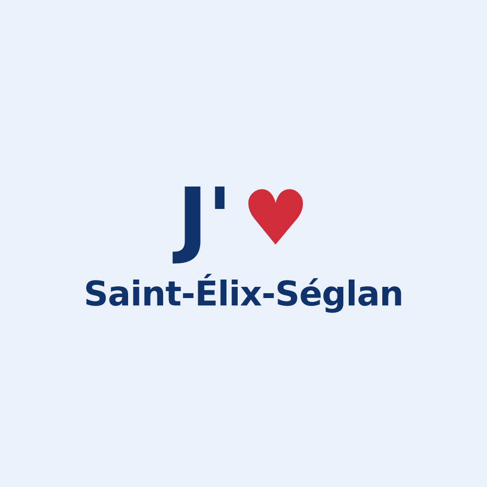 Sticker personnalisé Saint-Élix-Séglan — design J'aime Saint-Élix-Séglan