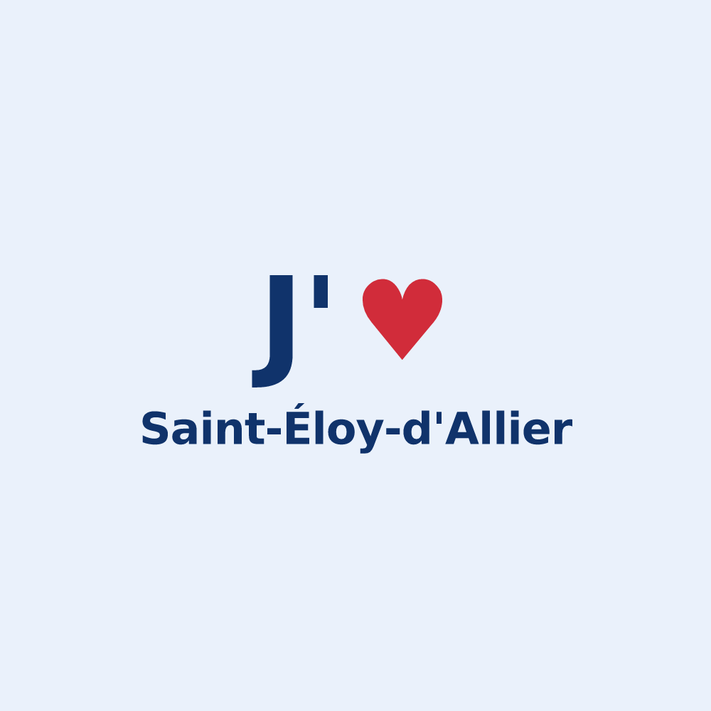 Sticker personnalisé Saint-Éloy-d'Allier — design J'aime Saint-Éloy-d'Allier